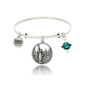 NY Skyline Liberty Adjustable Bangle Bracelet