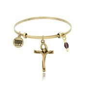 Crucifix Adjustable Bangle Bracelet