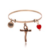 Crucifix Adjustable Bangle Bracelet