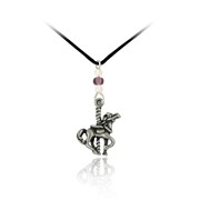 Corded Carousel Horse Pendant