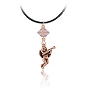 Cherub Pendant Braided Cord