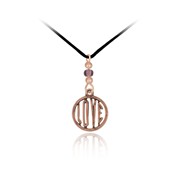 Corded Love in Circle Pendant