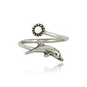 Adjustable Wire Dolphin  Ring