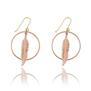 Feather Ring Earrings