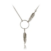 Feather Ring Drop Pendant