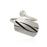 Twist Inlay Bypass Adjustable Ring