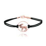 Elk Ring Cord Bracelet