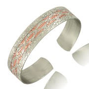 Polished Floral Adjustable Cuff