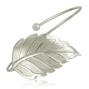 Large Solid Leaf Bypass Wire Cuff