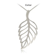 Large Open Leaf V-Neck Collar Pendant