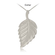 Large Solid Leaf V-Neck Collar Pendant
