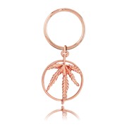 Marijuana Leaf Ring Key Chain