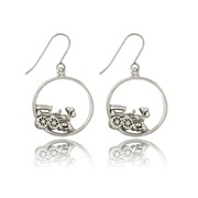 Train Engine Ring Earrings