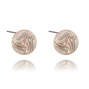 Swirl Two-Tone Post Earrings