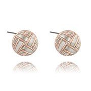 Weave Two-Tone Post Earrings