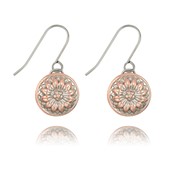 Flower Two-Tone Earrings