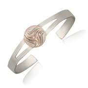 Swirl Two-Tone Slit Cuff