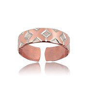 Kiss "X" Two-Tone Adjustable Ring