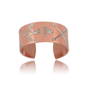 Native Symbols Two-Tone Adjustable Ring