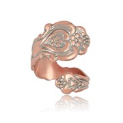Heart Spoon Two-Tone Adjustable Ring