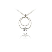 Swarovski Crystal Double Ring Pendant