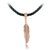 Feather Two-Tone Rope Pendant