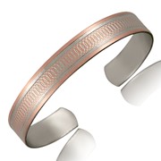 Swirl Inlay Two-Tone Adjustable Cuff